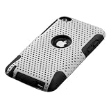 Snap-On Protector Hard Case for Apple iPod Touch 4th Generation / 4th Gen - Love Party White/Black Hybrid Design
