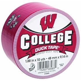 Duck Brand 240064 1.88-Inch x 10 -Yard University of Wisconsin College Logo Duck Tape