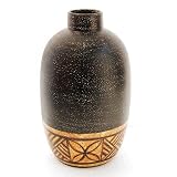 Handcrafted Antique Style Ceramic Flower Vase / Jar With Thailand Tribal Band