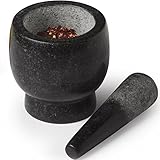Sagler mortar and pestle set marble Black 4.7"