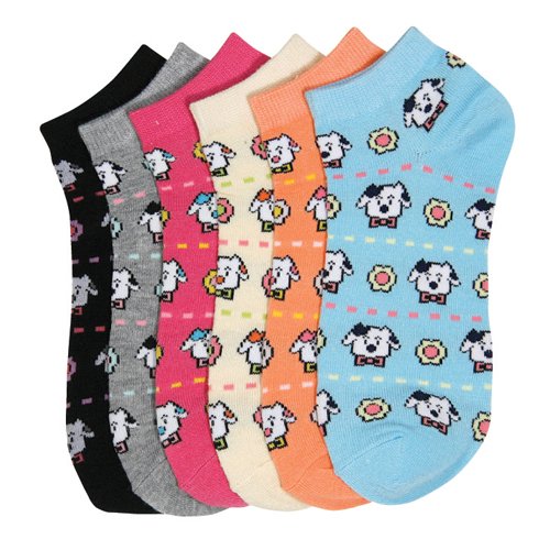 Lot Of 3 Pairs Womens Puppy Anklet Ped Socks ( 9-11)