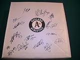 2010 OAKLAND ATHLETICS TEAM SIGNED AUTOGRAPHED BASEBALL BASE TREVOR CAHIL, GIO GONZALEZ, COA + PROOF PHOTO