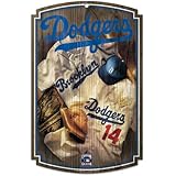 MLB Los Angeles Dodgers 11-By-17-Inch Retro Wood Sign