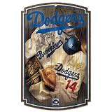 Los Angeles Dodgers Wood Sign - Throwback Brooklyn Jersey