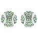 Sport Tennis Crystal Rhinestone 14mm Drop Stud Fashion Earrings Silver Green
