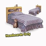IMAGE OF 2 New Oak Finish Headboards with Storage Cubby Shelf