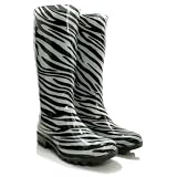 Gummistiefel Fest PVC Stiefel Rain Boot, Damen, Zebra, Größe 36
