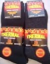 6 pairs mens thermal socks size 6-11