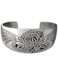 Sterling Silver Celtic Dragon Flight Bracelet. Made in USA.