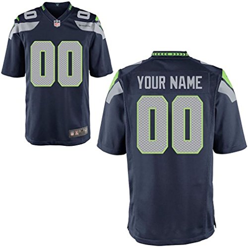Seattle Seahawks Game Customized-Navy Michael Morgan # Jerseys Men Size 2XL