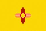 New Mexico Flag Clear Acrylic Fridge Magnet 2.75 inches x 2 inches