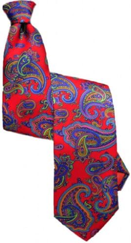 Stanley Lewis Venezia Men's Printed Paisley Tie (Ruby Red)