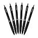 Uni-Ball 307 Retractable Gel Ink Pens, Medium Point 0.7mm, Pack of 6 (Black)
