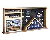 4-in-1 Military Shadow Box Display Case for a 3 x 5 Flag