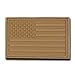 Rapdom Tactical USA Flag Rubber Patch, Coyote, 3 x 2-Inch