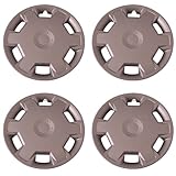 Set of 4 Silver 15 Inch Aftermarket Replacement Hubcaps with Clip Retention System - Part Number