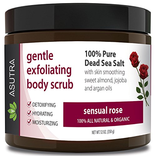 ASUTRA Body Scrub Exfoliate Sensual Rose Dead Sea Salt Spa Massage Conditioner eBay