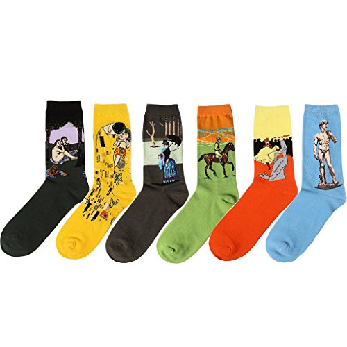 Zmart Men's Famous Painting Casual Cotton Sport Crew Socks