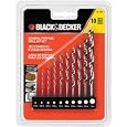 Black & Decker 15-110 High Speed Steel General Purpose Drill Bit Set, 10-Piece