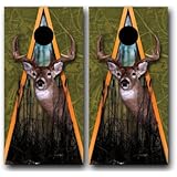 BUCK WHITETAIL DEER HUNTING CORNHOLE WRAP SET High Quality Vinyl Board DECAL Baggo Bag Toss Boards * MADE IN the USA *
