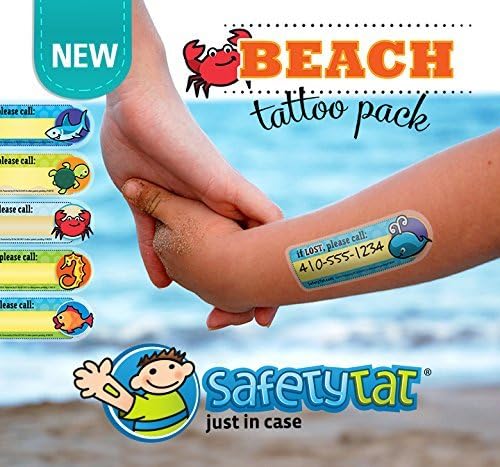 Quick Stick Write-on! Child ID Tattoos NEW (Beach 6pk.) Model: QSWO-6BGV (Newborn, Child, Infant)