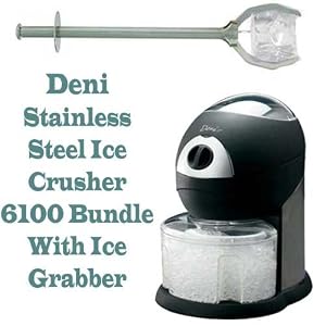 Deni Stainless Steel Ice Crusher 6100 Bundle With Swissmar ST3800 Ice Grabber by Deni