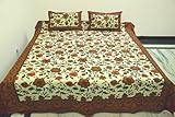 Rajasthani Handmade Block Printed Cotton Double Bed Bedspread with Pillow C ....