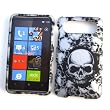 HTC HD7 (T-Mobile) Rubberized Snap On Protector Hard Case "Skullerific" Design