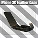 Super Deal Black Flip Leather Case With Clip for Apple IPhone 3G 3GS 8Gb 16GB 32Gb