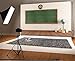 Laeacco 10x6.5ft Vinyl Backdrop Photography Background Empty Vintage Classroom Green Blackboard Against Brick Wall School Tools Globe a Stack of Books Chalkboard Stripe Wood Floor Backdrop Students