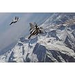 Air Fighters (2 over Mountains) Art Poster Print - 13x19
