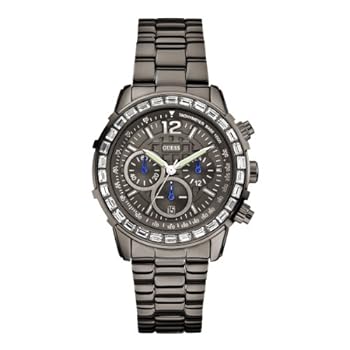Guess - W0016L3 - Montre Femme - Quartz Chronographe - Chronomètre/Aiguilles/Luminescent - Bracelet Acier Inoxydable Gris