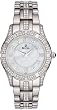 Swarovski Crystal Stainless Steel Dress Mother Of Pearl Roman Numeral Dial