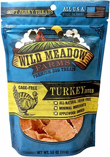 Turkey Bites (Soft Jerky) by Wild Meadow Farms - U.S.A. Made and Sourced All-Natural Dog Treats