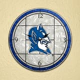 Duke Blue Devils 12in Art Glass Clock NCAA College Athletics Fan Shop Sports Team Merchandise