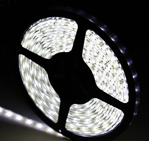 TonLong 300 LEDs 16.4FT/5M LED Strip lights SMD 3528 Non-Waterproof DC 12V flexible light,Daily White