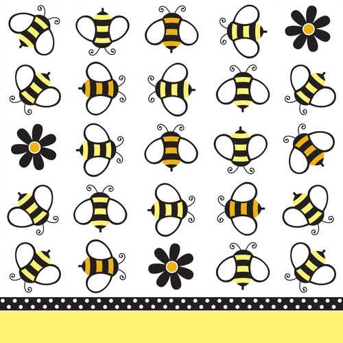 Bee Party Supplies: Beverage Napkins (16 ct)