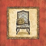 51UAC2LCLkL. SL160  Parlor Chair II   mini by Gregory Gorham. CANVAS with 1 1/2 inch bars. 12.00 inches width by 12.00 inches height. Highest Quality Art Poster Print