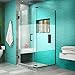 DreamLine Unidoor Plus 31"W x 30-3/8"D x 72" H Hinged Shower Enclosure, Half Frosted Glass Door, Oil Rubbed Bronze Finish Hardware