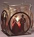 Cowboy Wedding Votive Holder, Textured Glass, Set of 4
