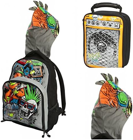 Brothers Monster Rock Hooded Backpack &amp; Matching Lunch Tote Combo