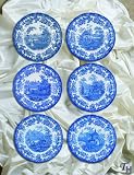 Spode Blue Room 10-Inch Zoological Plates, Set of 6