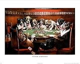 Coolidge Poker Sympathy Art Print POSTER Dogs Playing - 19x13