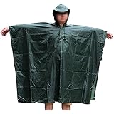LOOGU Multifunction Military Camouflage Waterproof Rain Poncho for Adults