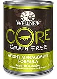 Wellness CORE Grain Free Weight Management Natural Wet Canned Dog Food, 12.5-Ounce Can (Pack of 12)