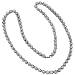 Mens 7 mm Wide 30 Inches Long White CZ Cubic Zirconia Platinum Look Rhodium Plated Flower Cluster Iced Out Hip Hop Chain Necklace