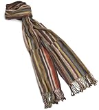 V Fraas Women's Vertical Stripe Muffler,Teal,9x86