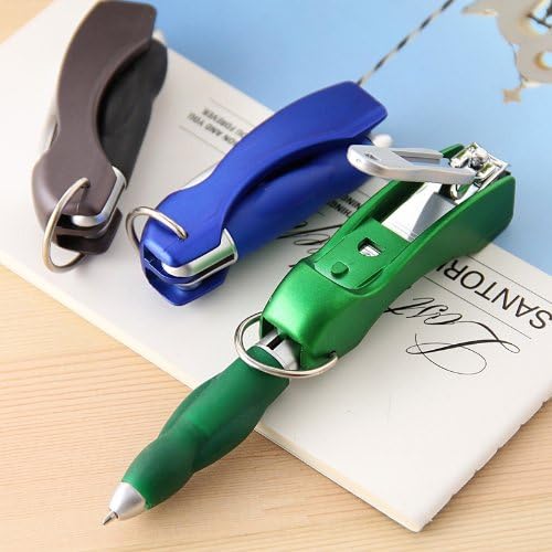 New Mini Portable Pen, Nail Scissors, Key Ring