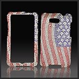 American Flag "Cristalina" crystal bling case-cover for HTC Aria Liberty A6 ....