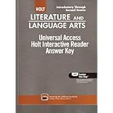 universal access holt interactive reader answer key holt literature and language arts introductory through second
